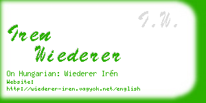 iren wiederer business card